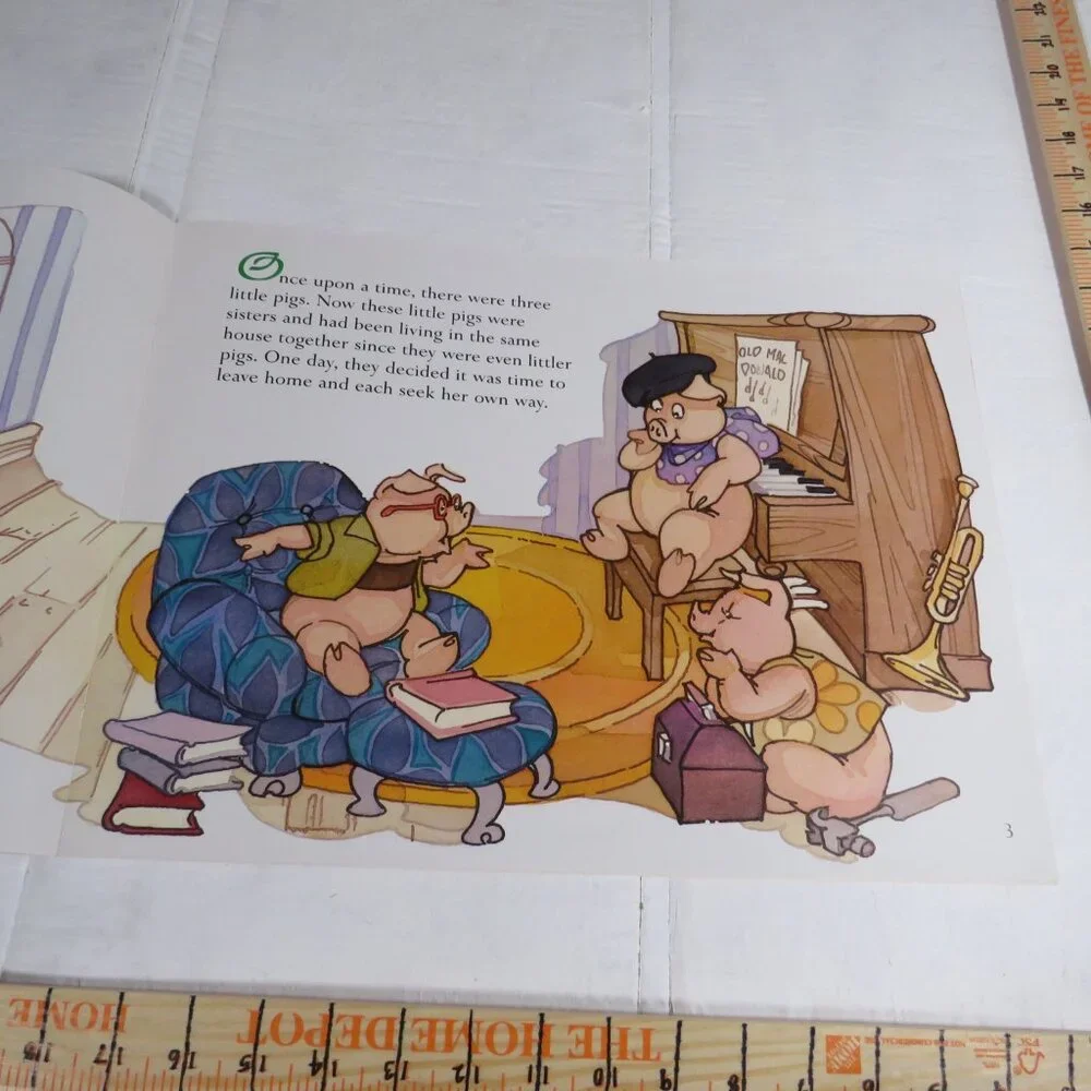 The Three Little Pigs BIG BOOK (almost 2 feet long ) w student story book